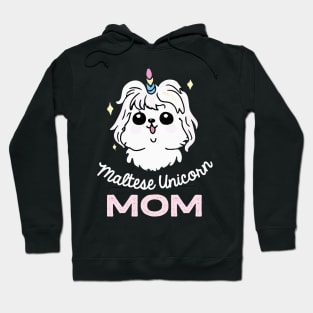 Maltese Unicorn Mom Dog Owner Retro Dog Mother Hoodie